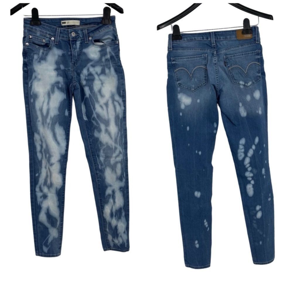 Levi’s skinny bleach dyed jeans